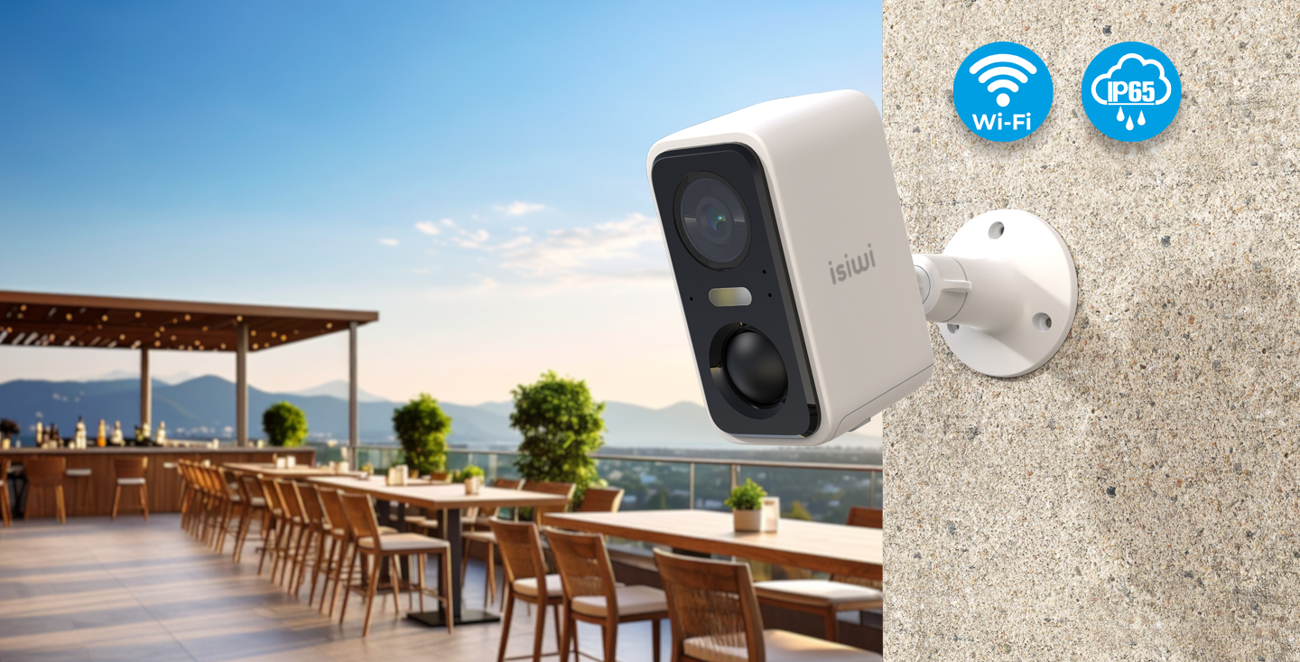 Isiwi flip telecamera 100% senza fili a batteria